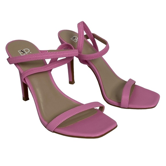 Nordstrom Square Toe Heels Size 6.5 Vanessa BP Pink Begonia 4" Heeled Sandals - Picture 3 of 13